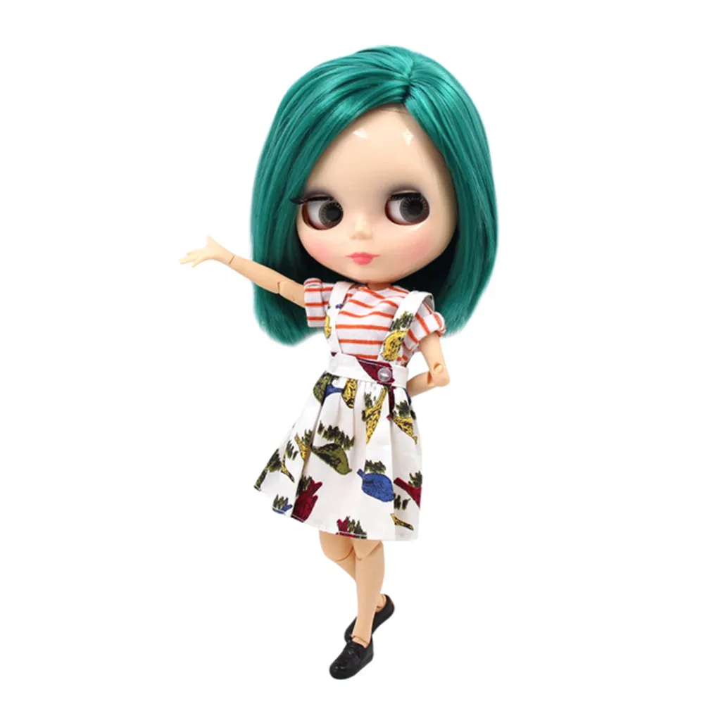 Ледяной DBS Blyth кукольные 1/6 bjd красивый загадочный зеленый прямые волосы на