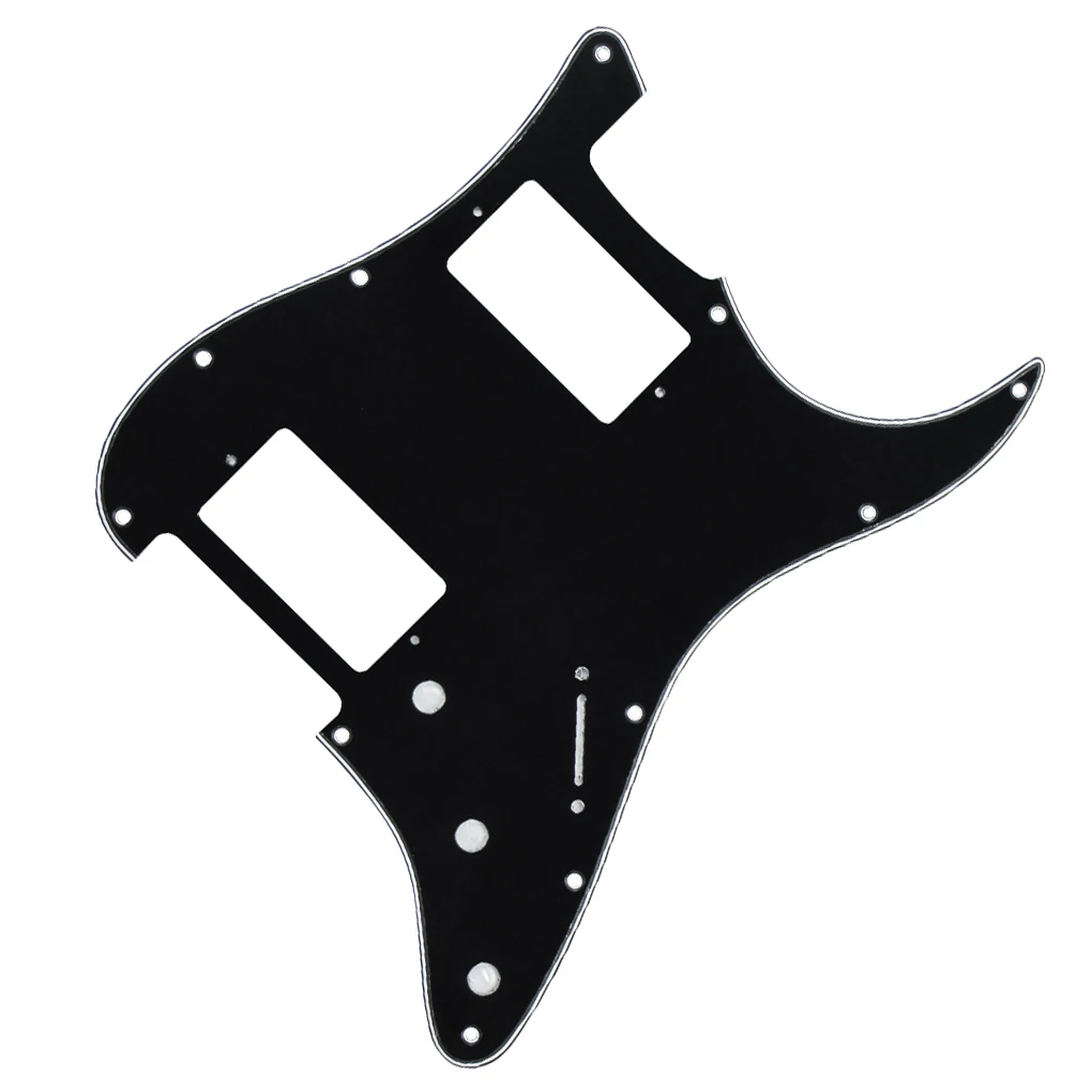 FLEOR Set of 3Ply Black 11 Hole HH ST Pickguard Guitar Scratch Plate Tremolo Cover Back for Accessories Parts | Спорт и развлечения