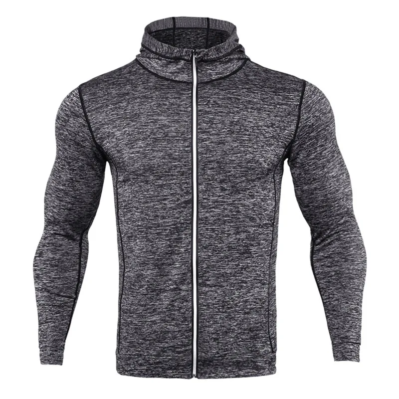 Мужская быстросохнущая толстовка с капюшоном спортивная куртка для фитнеса