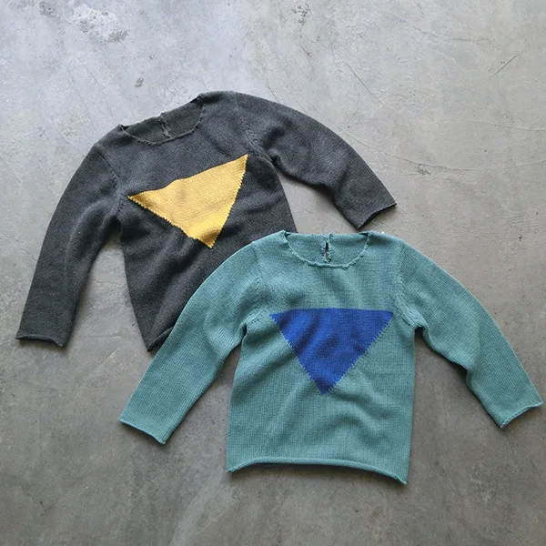 INS/Детские вязаные свитера сезон весна осень пуловеры с круглым вырезом для