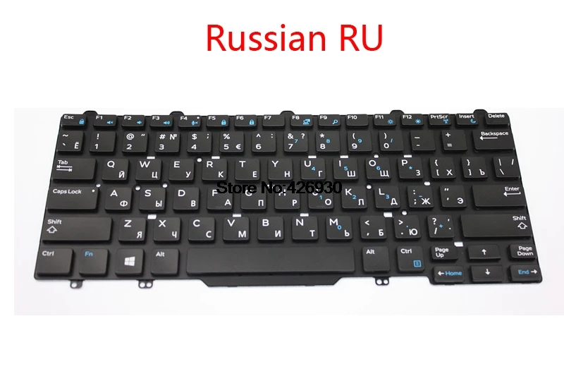 Клавиатура для ноутбука бренд DELL для серии Latitude E5450 5450 E5470 английский США Русский RU латинский язык бразильский бр Великобритания японский JP Франция fr