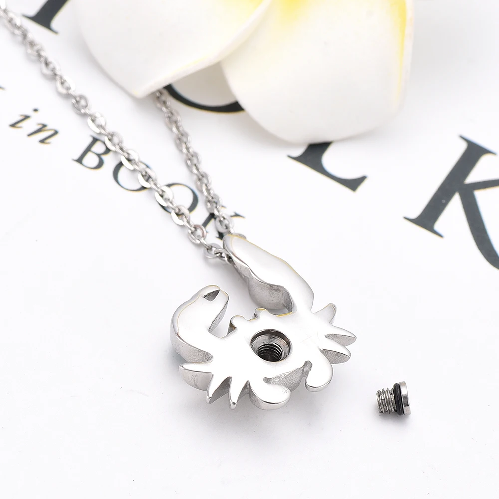 Stainless Steel Memorial Necklace for Men/Women Crab Cremation Jewelry Ashes Pendant Urns Pet/Human Keepsake Urn | Украшения и