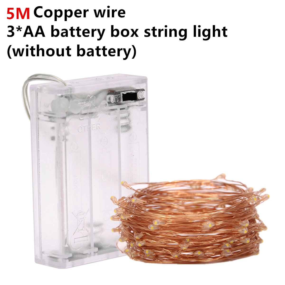 5M LED holiday light Battery Operated USB Copper Wire Waterproof String Fairy Light Strip Lamp Xmas Home Party Christmas | Освещение