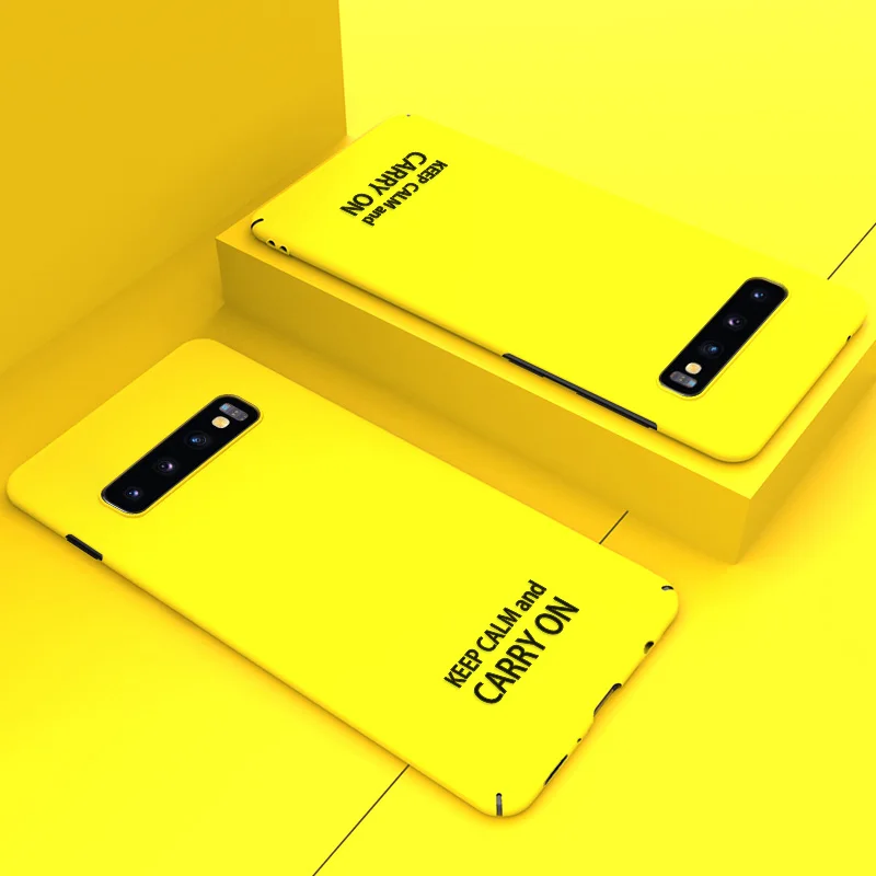 Yellow B Ультратонкий Жесткий Чехол ADKO для samsung Galaxy S8 S9 Plus, разноцветный милый матовый чехол для samsung Galaxy S10 Plus S10e S10 5G - Цвет: Yellow B