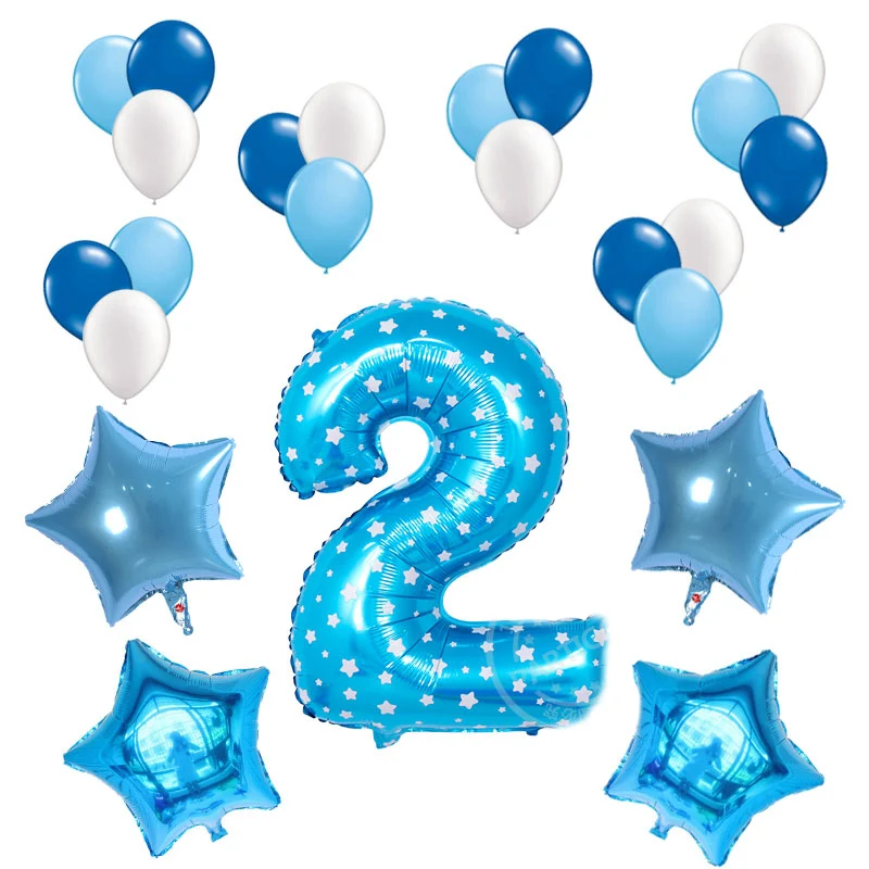 23 шт./лот 32 дюймов розовый синий номер латекс шаре Baby Shower 1st на день рождения