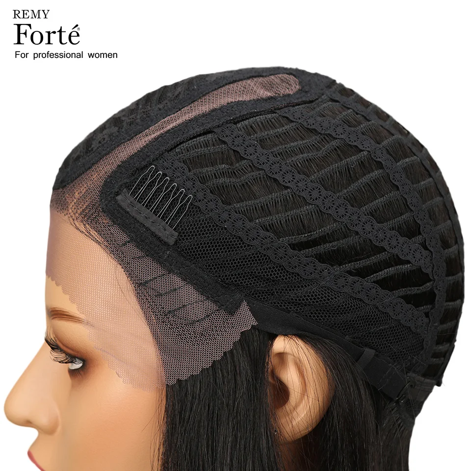 Парики из натуральных волос на кружевной основе Remy Forte прямые настоящие TT1B/99J