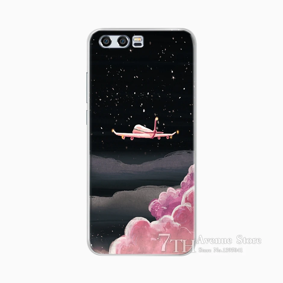 For Huawei Honor 9 Case Soft Silicone TPU Cartoon Phone Back Cover Premium 5.15&quot Capa | Мобильные телефоны и
