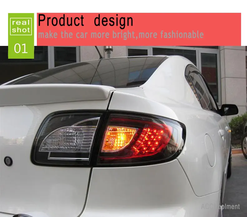 Doxa автомобильный Стайлинг для Mazda 3 задний светильник s 2006-2012 для Mazda 3 светодиодный задний фонарь+ сигнал поворота+ тормоз+ задний светодиодный светильник