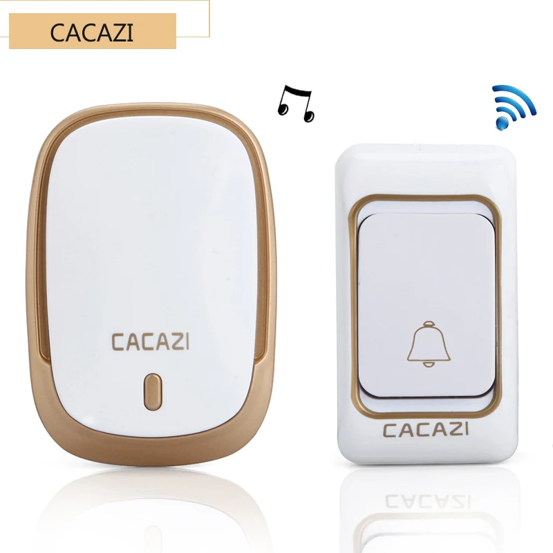 Cacazi Новый светодиодный умный дом дверной звонок Водонепроницаемый 200 м Диапазон