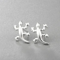 punk earrings animal lizard stud earrings trendy small cute funny boho metal 2021 for aretes femme kids fashion jewelry gift