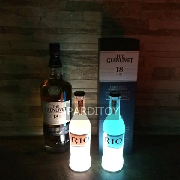 Оптом 100 шт Светодиодная мигающая наклейка для бутылки светящаяся белый