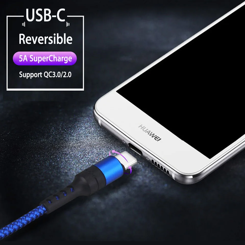 Supercharge 5A Usb type C кабель Quick Charge Qc 3 0 c для зарядного устройства провод шнур huawei P30 Pro Lite