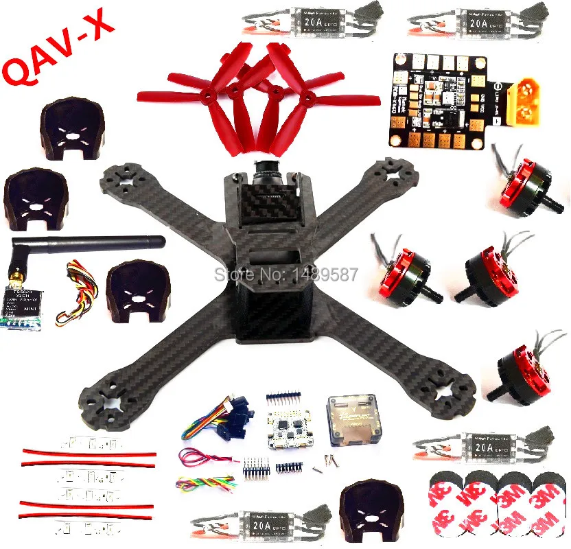 DIY мини Дрон FPV QAV X 214 мм 4 Квадрокоптер naze32 REV 6 SP F3 RS 2205 20A TS5823 XT60board 5045|little bee 20a|bee 20asp f3