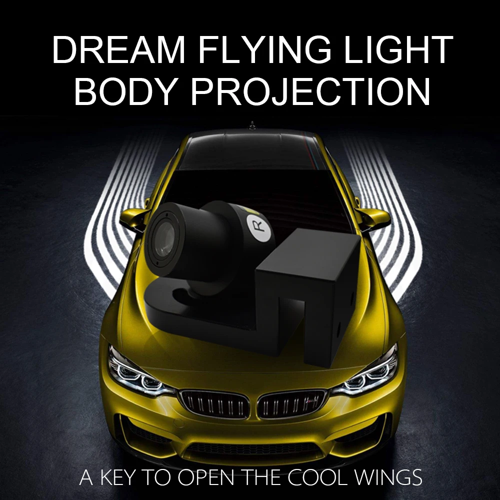 

2PCS Angel Wings Projector Light Shadow Light Welcome Lamp Car LED Door Warning Light All Car Universal Welcome Ghost Courtesy