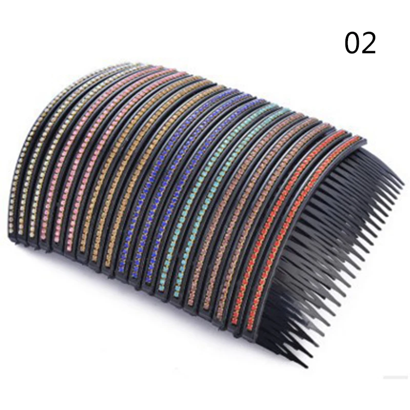 Модное женское устройство для волос Однорядная инкрустация стразы вилка