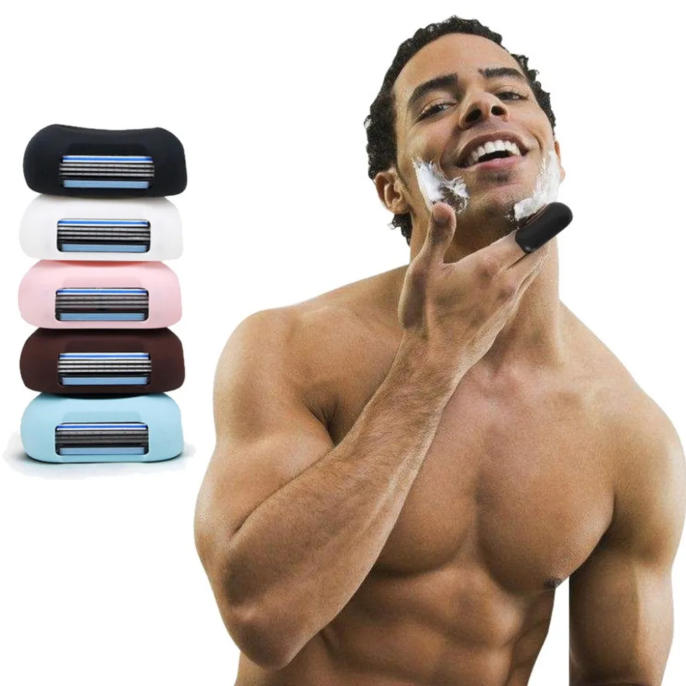 

Portable Finger Beard Whiskers Shaver Silicone Mini Razor Travel Use Multifunctional Toothbrush Cover Facial Hair Trimmer Shaver