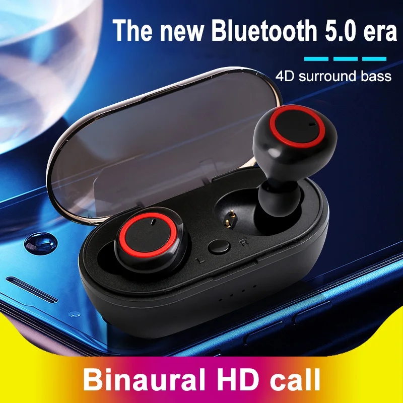 Bluetooth наушники Teamyo TWS невидимые беспроводные bluetooth 4D объемные стереонаушники с