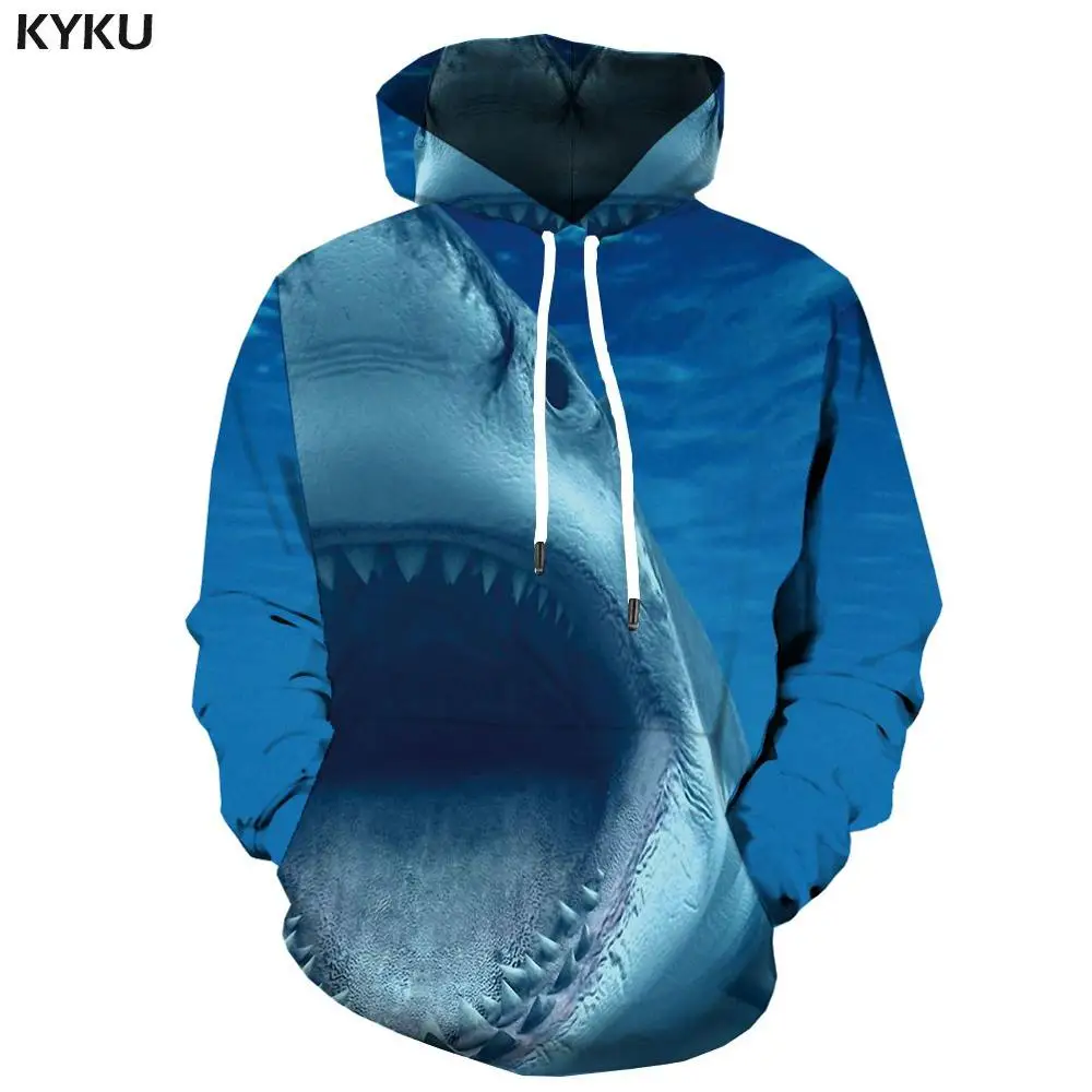 3d hoodies 12 KYKU толстовка с аппликацией рыбы мужская толстовка с животным принтом тропический океан 3d толстовки с принтом Fishinger аниме хип-хоп Мужская одежда с рукавом и капюшоном - Цвет: 3d hoodies 12