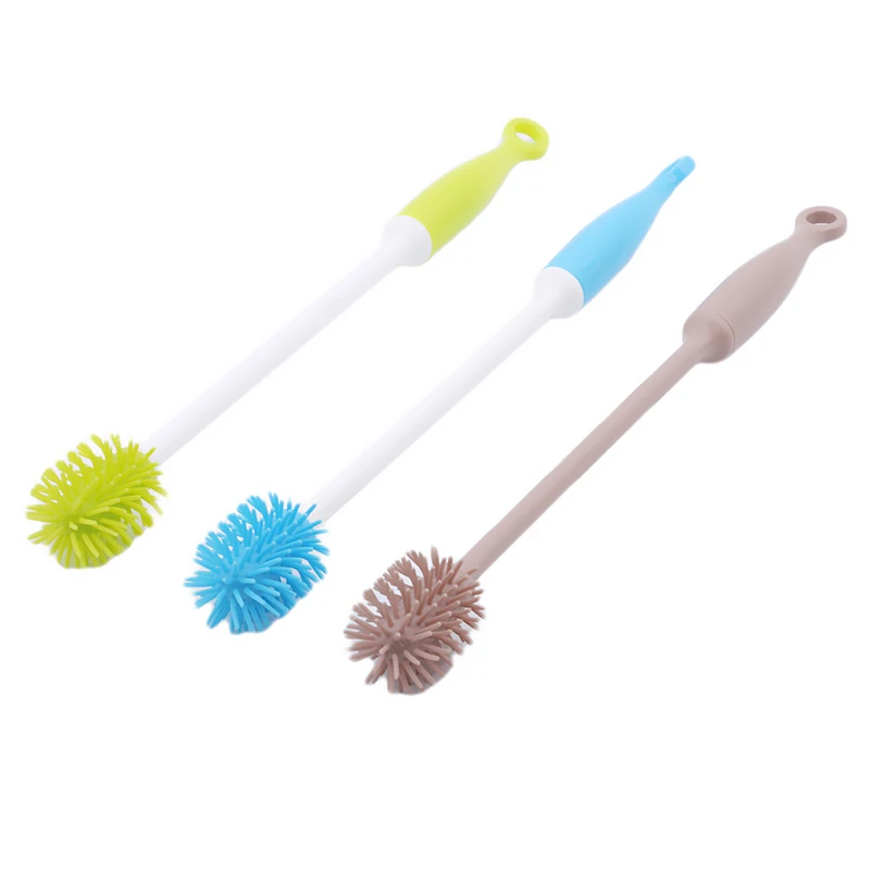 

3 Colors Baby Bottle Brushes Cleaning Cup Brush For Nipple Spout Tube Kids Feeding Cleaning Brush Nipple Brush Coffe Tea