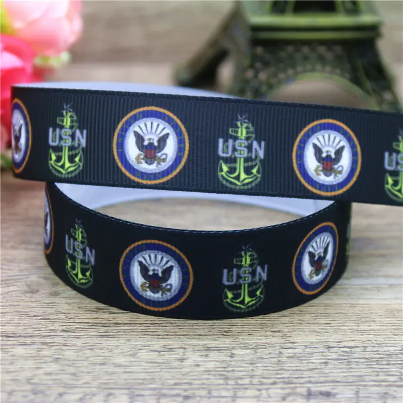 5 DUWES 7/8 '' ВМС США marines якорь Этикетка печатная корсажная лента аксессуар hairbow Головные уборы Украшения 22 мм D789 - Цвет: 5