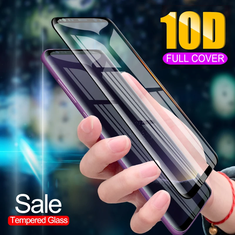 10D полностью изогнутое закаленное стекло для samsung Galaxy S7 S8 S9 Note 8 9 S7 Edge S8Plus S9Plus Защитная пленка для экрана