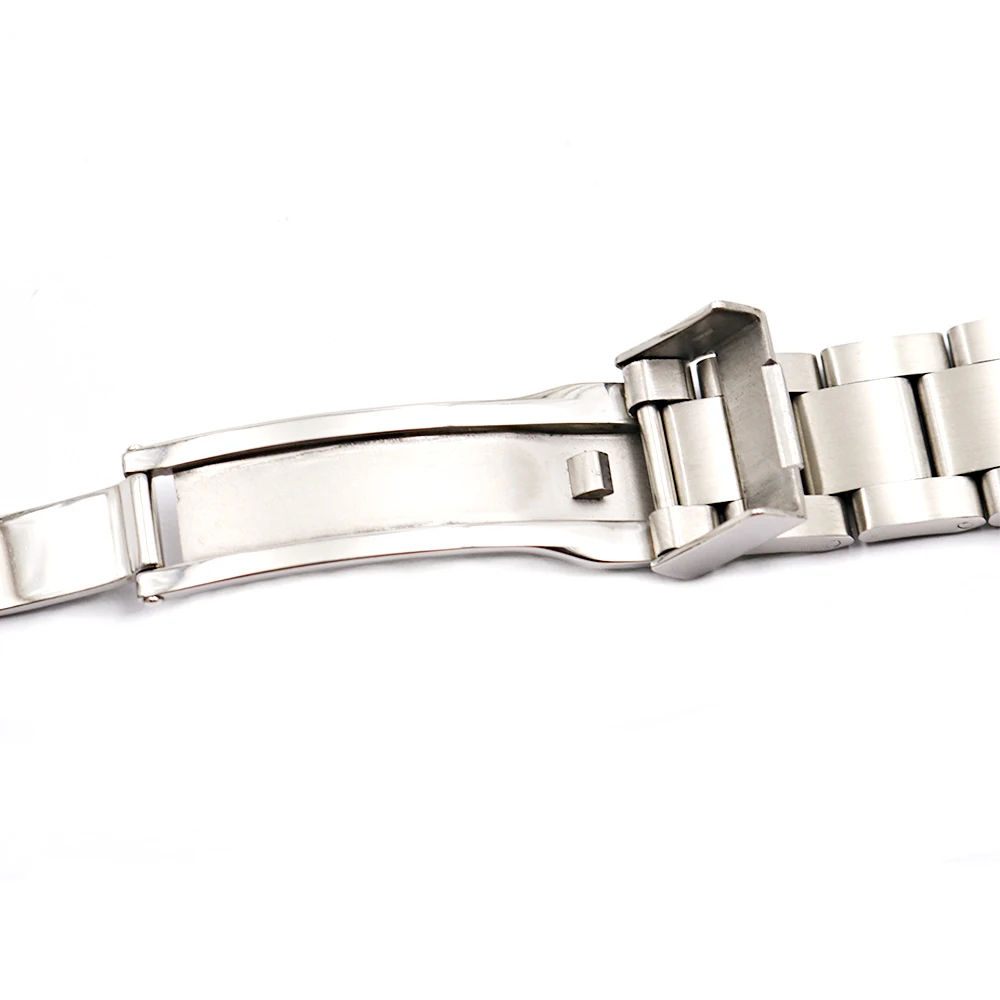 Rolamy 20 21mm Watch Band Silver Brushed 316L Solid Stainless Steel Watchband Belt Strap Bracelets For Submariner Wholesale