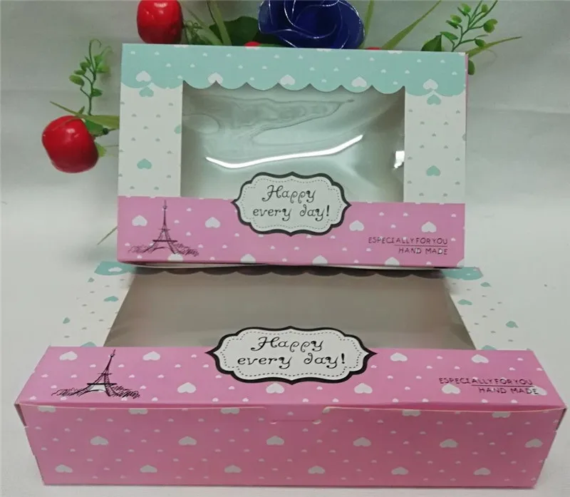 21,5x13,5x5 см крафт-бумага коробка с окном Подарочная коробка cajas de картонная упаковка печенье Макарон коробка свадебный подарок бумажная коробка