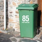 Виниловые наклейки для мусорной корзины, настенные наклейки с именем на заказ, Виниловые фрески с номером для мусора, домашний декор AZ296