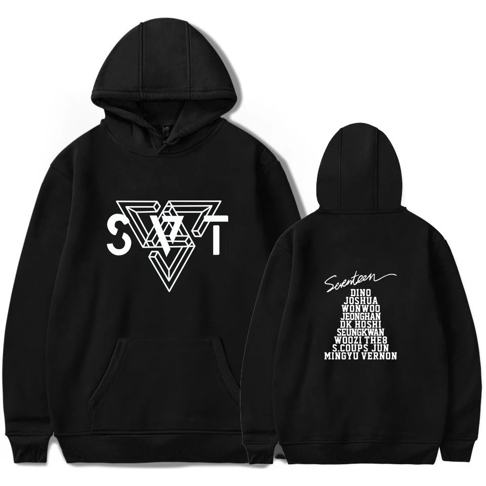 Худи Aikooki с надписью SEVENTEEN для мужчин и женщин модная повседневная толстовка в