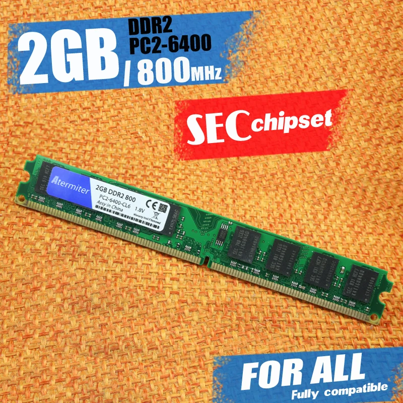 Новый 2 Гб DDR2 PC2-6400 800 МГц (SEC chipset) для настольных ПК DIMM память ram 240 контактов (для intel
