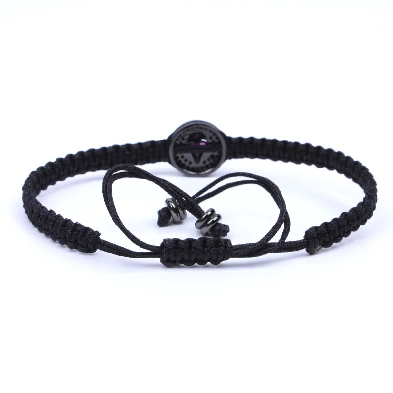Новый черный CZ проложить череп браслет для мужчин ручной работы готический в
