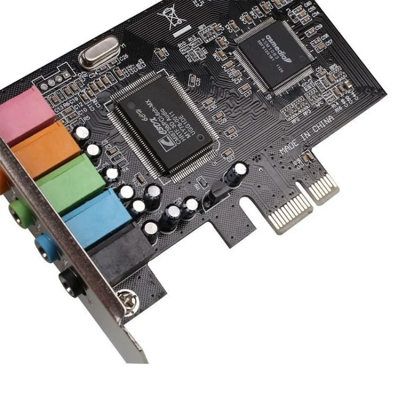 PCI Express x1 E 5.1ch CMI8738 чипсет аудио цифровая звуковая карта твердые конденсаторы pcie 5 1|