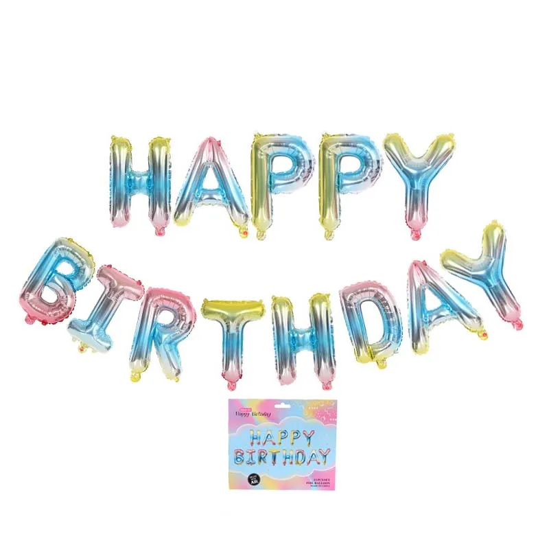 8-Season Rainbow Party Decorations Gradient Color Love Heart Star Round Foil Balloon Birthday Accessories Happy Mothers Day | Дом и сад