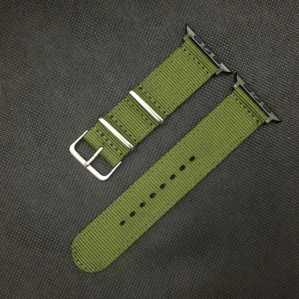 Ремешок для часов Apple Watch 38 мм 40 мм нейлоновый ремешок для часов Nato для iWatch 5 4 3 2 1 ремешок для часов 42 мм 44 мм браслет на запястье