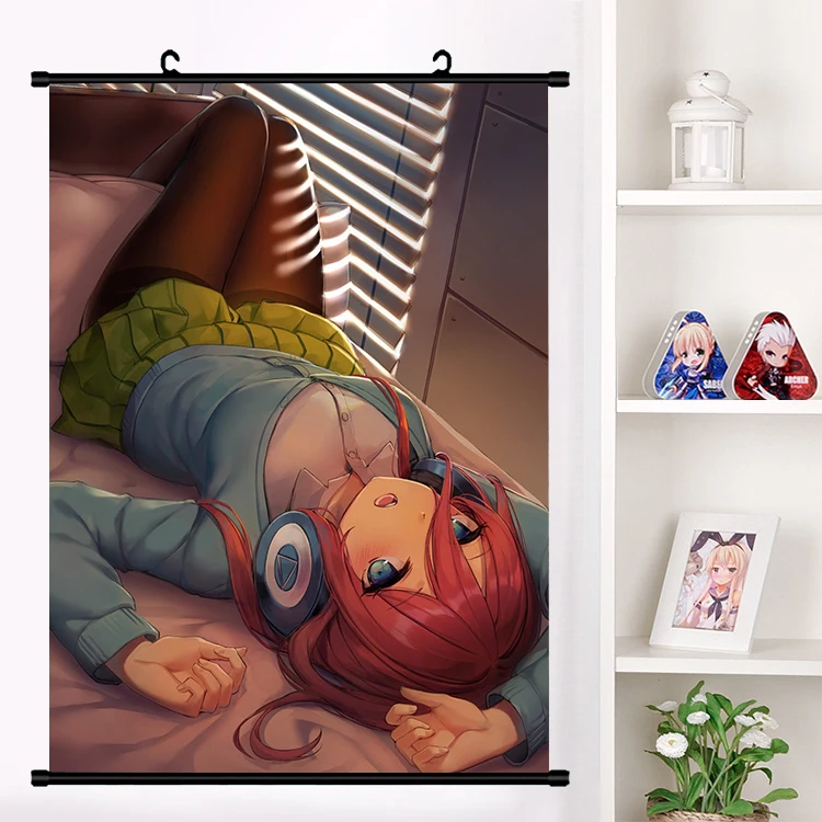 Японское аниме Go-Toubun no Hanayome Nakano Miku настенный свиток Фреска плакат мультфильм настенные подвесные плакаты коллекция домашнего декора искусство