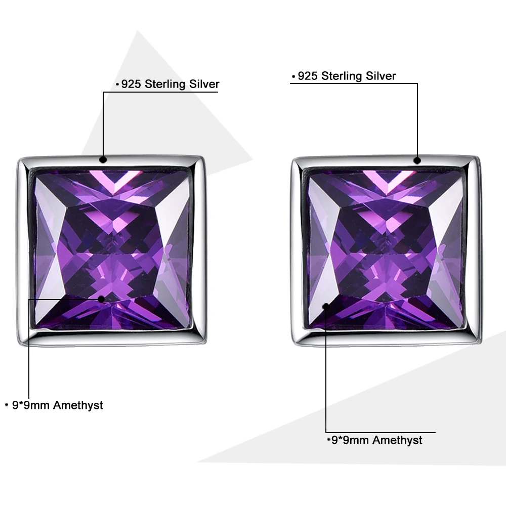 Jrose оригинальные большие серьги гвоздики с драгоценными камнями для женщин 100%
