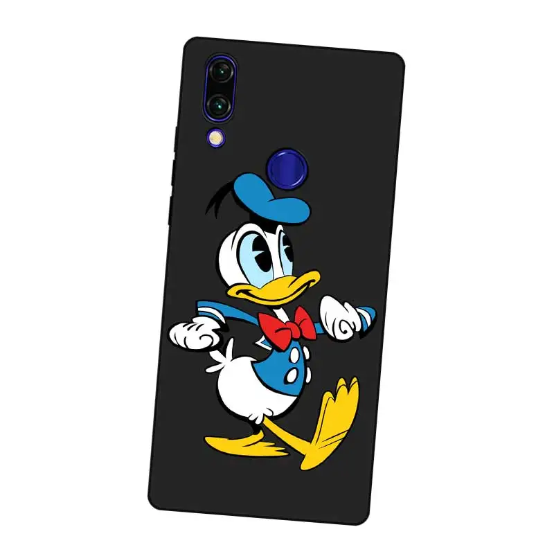 N312 Donald Duck Black Silicone Case Cover For Xiaomi Redmi Note 3 4 4X 5 5A 6 7 Pro Global |
