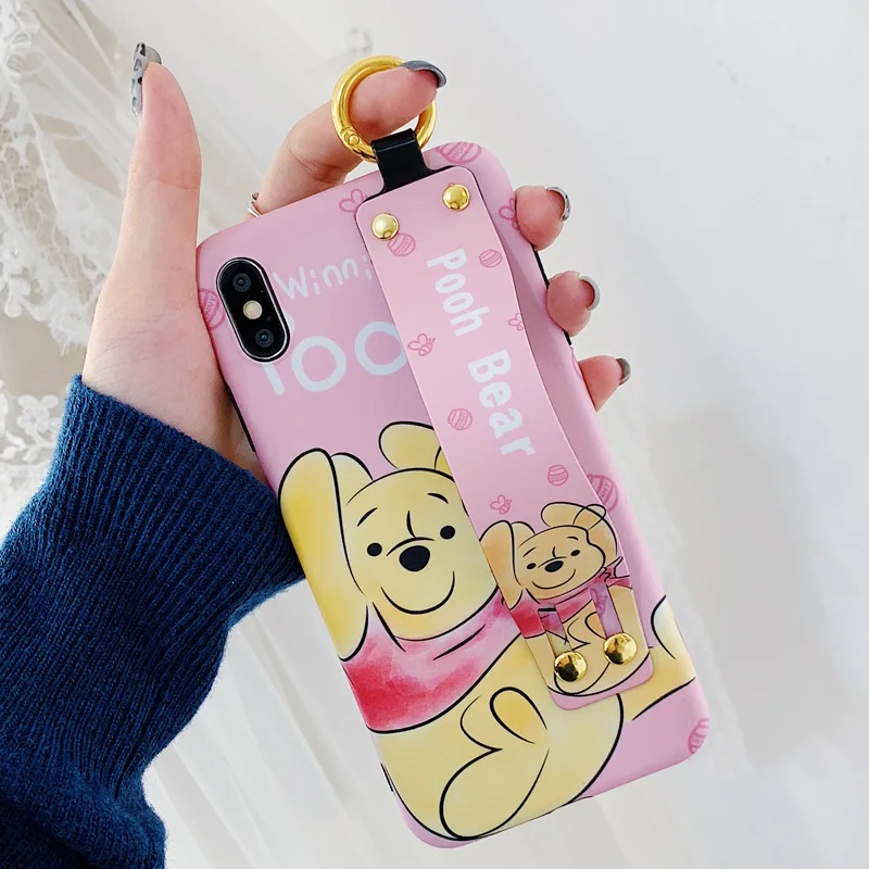 Для iphone XR XS max X милый ремешок на запястье мягкий чехол для телефона для iphone 8plus 7 7plus 6 6S 6p мультяшный чехол с ромашками
