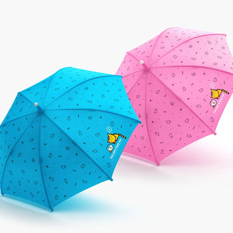 Cartoon Cat Children Umbrella Cute Animation Creative Long-handled Modeling Kids Boys Girls | Дом и сад