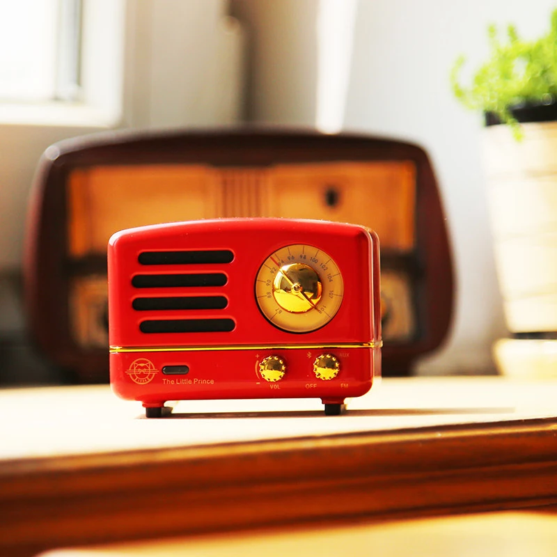 Новый Maoking Маленький принц OTR динамик FM радио хиппи красный Мини Bluetooth
