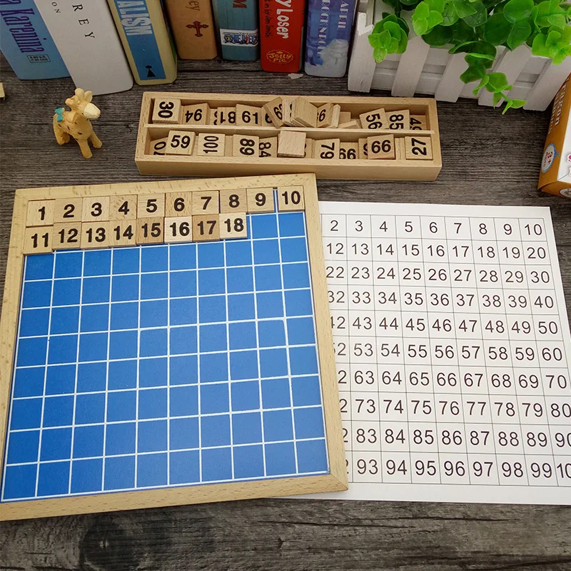 JaheerToy Монтессори развивающая игрушка 1 100 цифровая математика деревянные игрушки