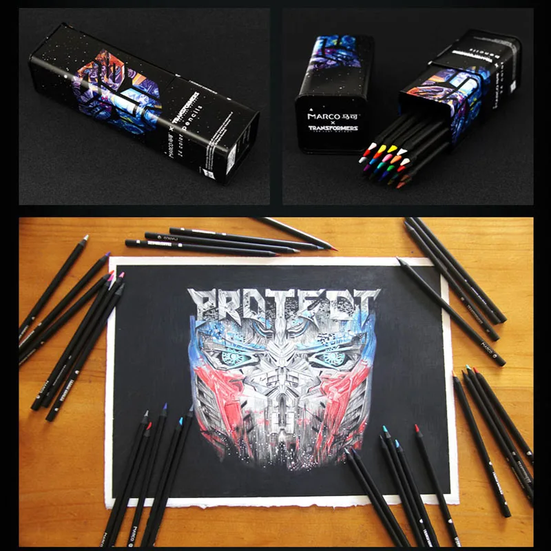 Student equipment cool black wooden color pencil student artist painting supplies 24 |