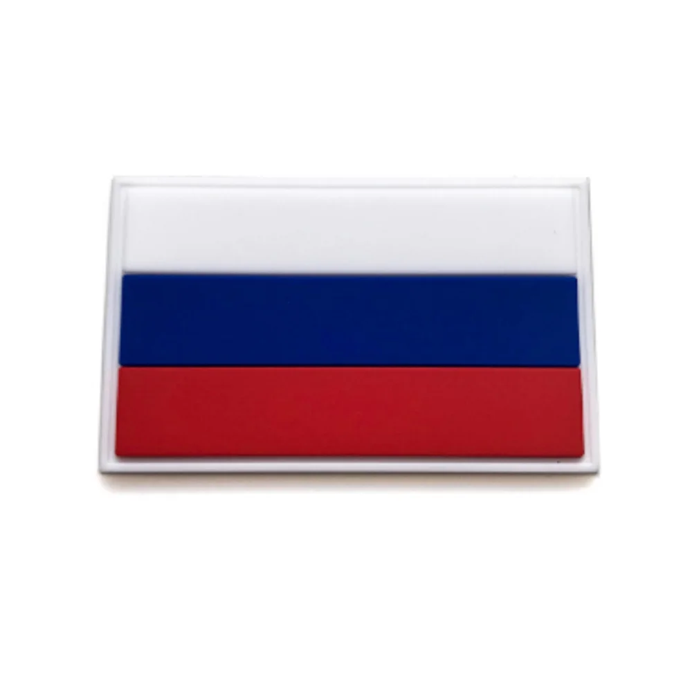 Флаг России нашивки наклейки личности заплаты вышивки или бейджи ПВХ заплатки
