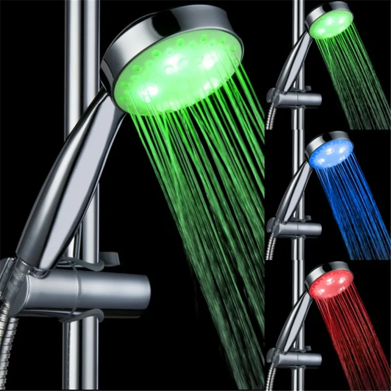 Пластиковая светодиодная ручная Лейка для душа|color shower|led color showershower shower |