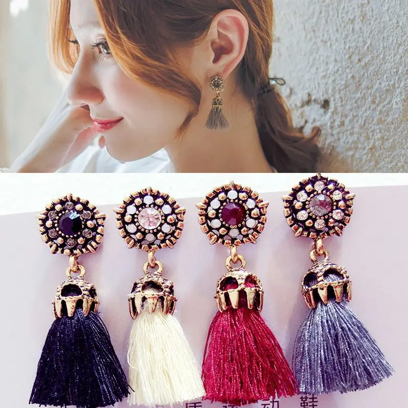 Модные Винтажные серьги Knock для женщин ювелирные изделия яркие кирпичные