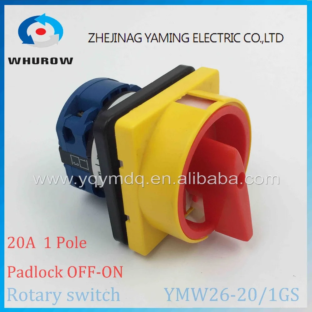 LW26 YMW26 20/1GS поворотный переключатель 2 постион Off на замок 690 В 20A 1 полюс