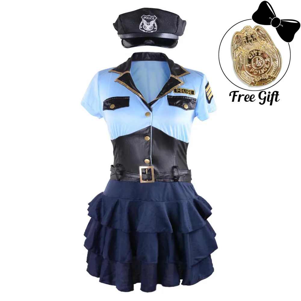 Женский костюм полицейского Новый Сексуальный Костюм полицейской женщины