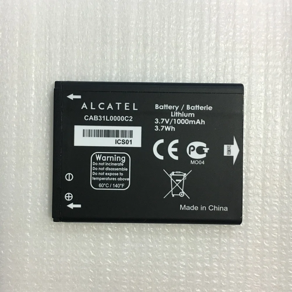 Аккумулятор 1000 мАч для Alcatel i808 T66 A890 OT 720D/828/890DG/813F/CAB31L0000C1/CAB31L0000C2 Аккумуляторы