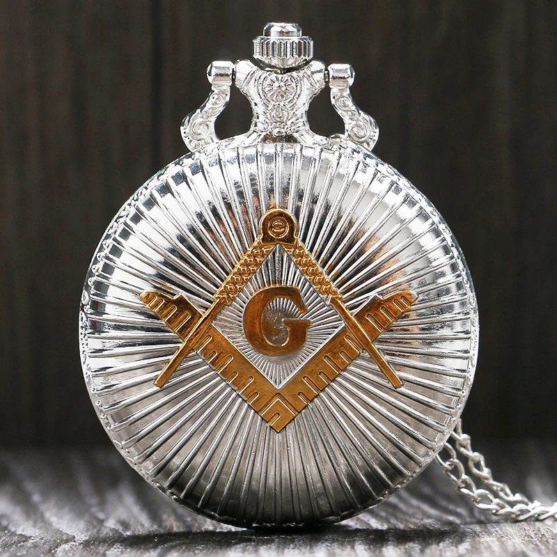 

fashion Masons Freemasonry pocket watch woman man vintage antique Pendant G fob watches classic Silver and Golden P1032