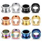 2 шт.лот Стальные заглушки для ушей и туннели, тоннели Для Пирсинга Ушей, двойной расклешенный расширитель, заглушка для ушей, ювелирные изделия для пирсинга тела